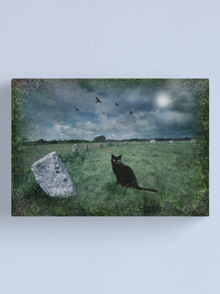 Alternate view of Cornish Black Cat Canvas Print