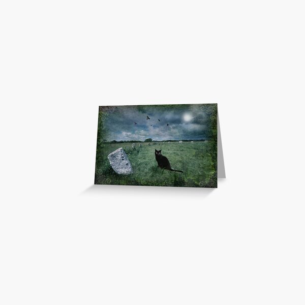Cornish Black Cat Greeting Card