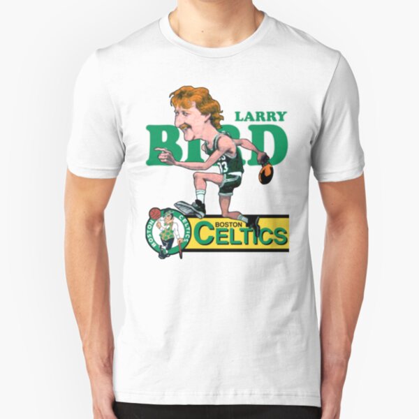 Larry Bird Retro Basketball Cartoon T Shirt Slim Fit T-Shirt