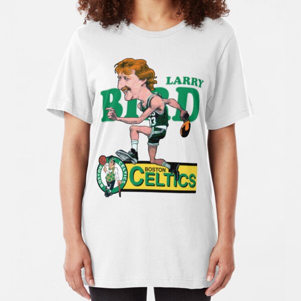Larry Bird Retro Basketball Cartoon T Shirt Slim Fit T-Shirt
