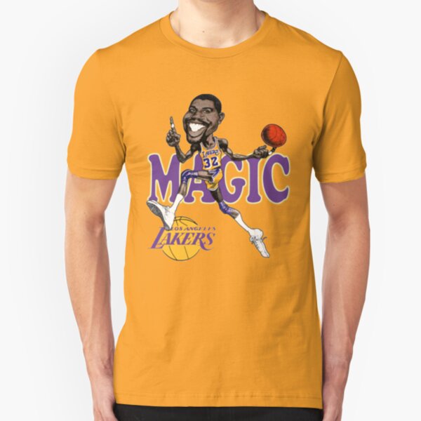 Magic Johnson Retro Cartoon T Shirt Slim Fit T-Shirt