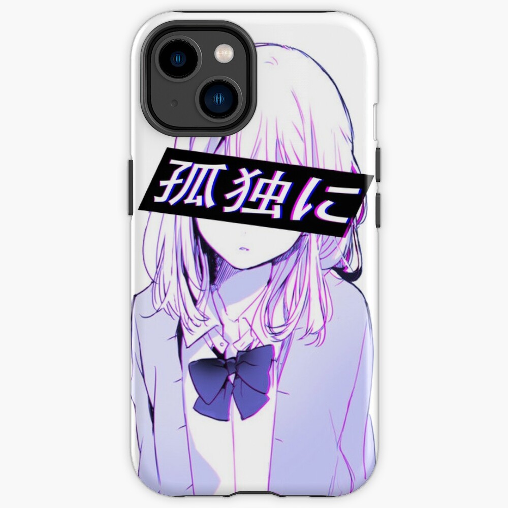 Disover ALL ALONE - SAD JAPANESE ANIME AESTHETIC | iPhone Case