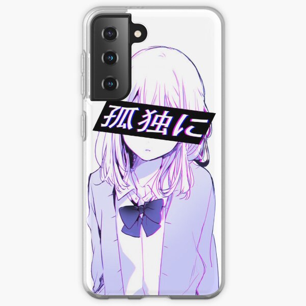 ALL ALONE - SAD JAPANESE ANIME AESTHETIC Samsung Galaxy Soft Case