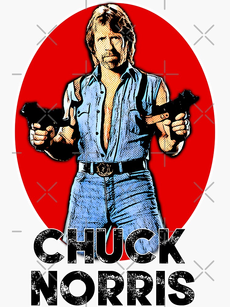 Chuck Norris Sticker For Sale By Jtk Redbubble