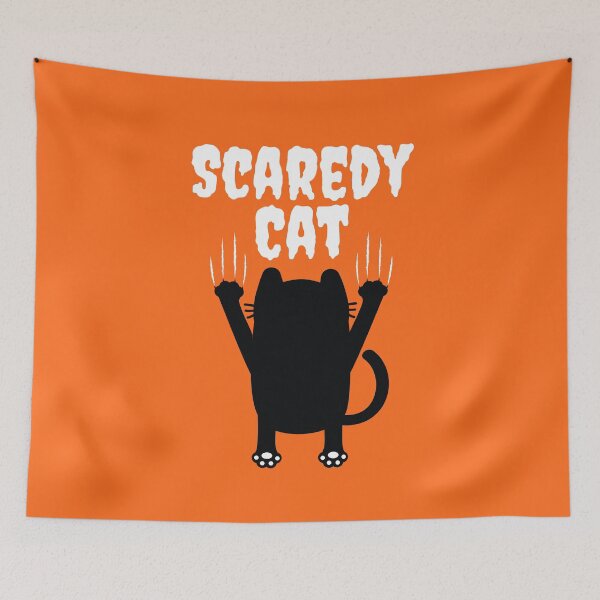 Item preview, Funny Scaredy Black Cat Halloween  designed and sold by Maria Garcia.