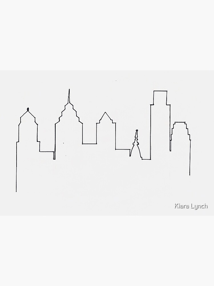 Philly Skyline Line Drawing There must be no consecutive horizontal ...