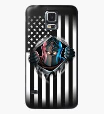 Funda/vinilo para Samsung Galaxy Versión 2 de la bandera americana del caballero negro