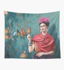 Frida Kahlo and Butterfly Wall Tapestry