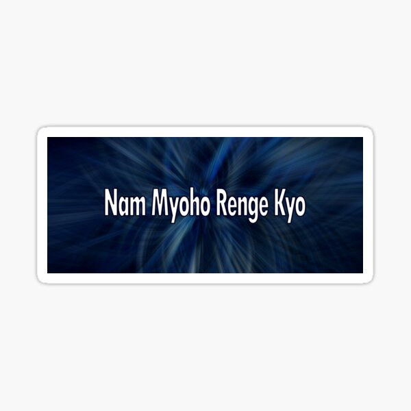 Artikel-Vorschau von Nam Myoho Renge Kyo Blaue Zusammenfassung, designt und verkauft von wordznart.