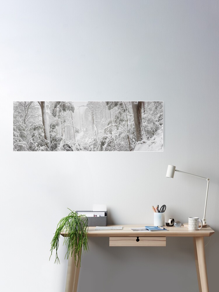 Poster, Snowy Trees, Alpine National Park, Victoria, Australia designed and sold by Michael Boniwell