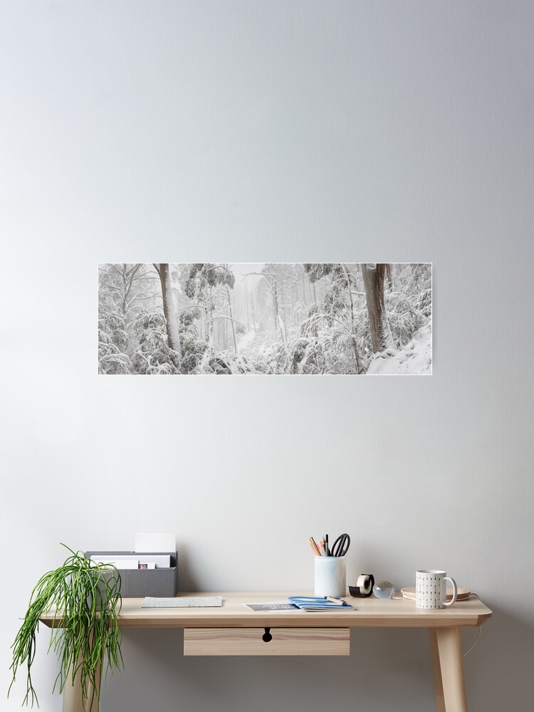 Thumbnail 1 of 3, Poster, Snowy Trees, Alpine National Park, Victoria, Australia designed and sold by Michael Boniwell.