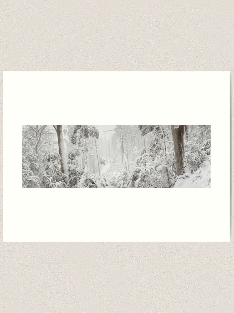 Thumbnail 2 of 3, Art Print, Snowy Trees, Alpine National Park, Victoria, Australia designed and sold by Michael Boniwell.
