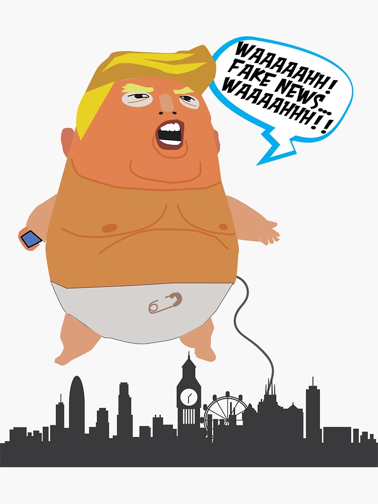 Funny Baby Trump Crying Balloon London Shirt