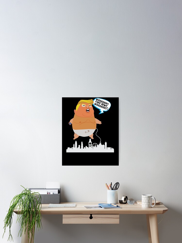 Funny Baby Trump Crying Balloon London Shirt