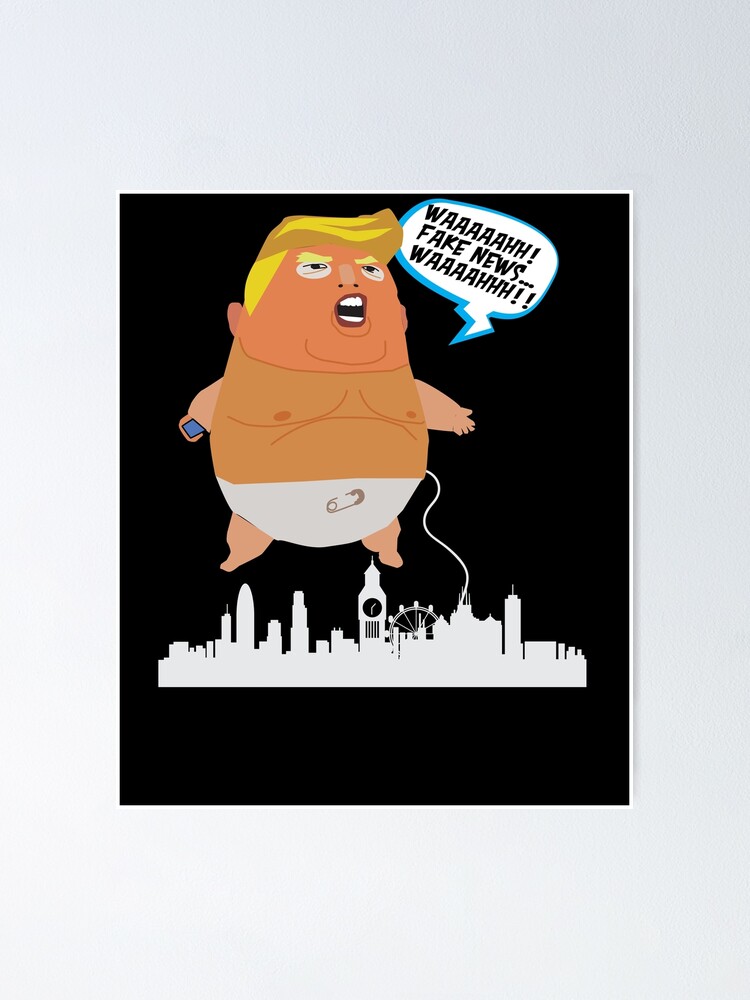 Funny Baby Trump Crying Balloon London Shirt