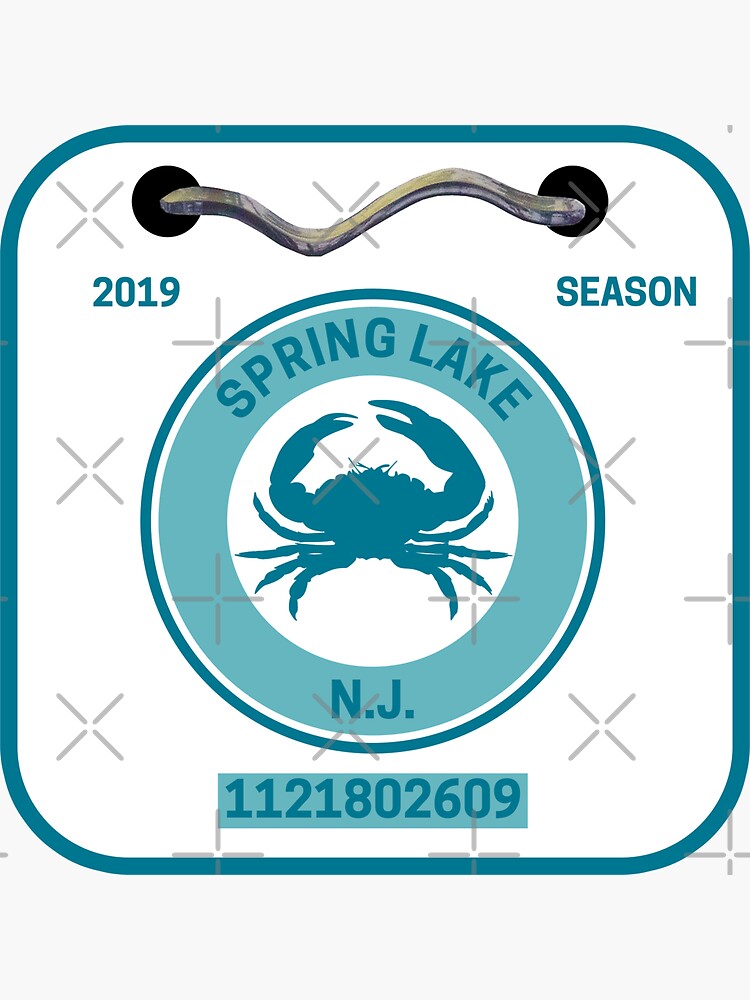 "Spring Lake New Jersey Beach Badge" Sticker by fearcity Redbubble