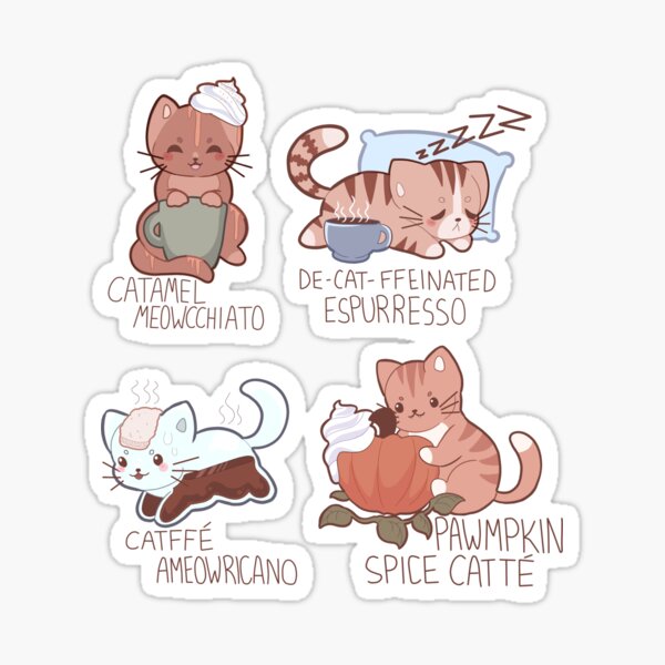 Coffee Cats Sticker