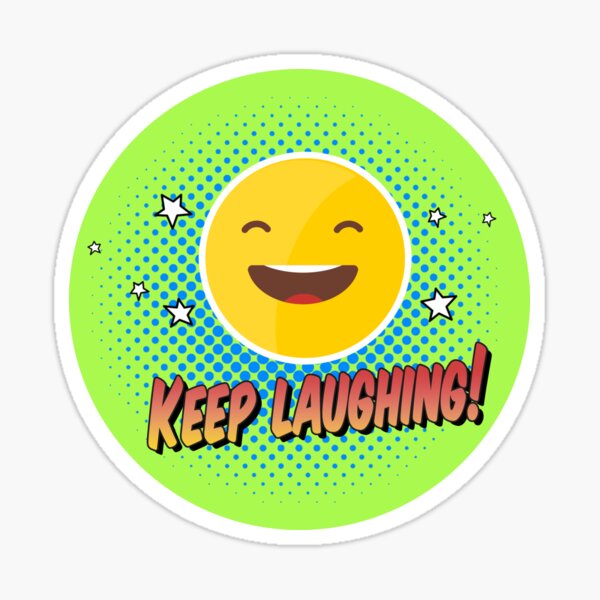 Keep Laughing Emoji From Avatars Vs Autocorrect Funny Humorous Gag Viral Video Merch Tee Shirt Mug Sticker