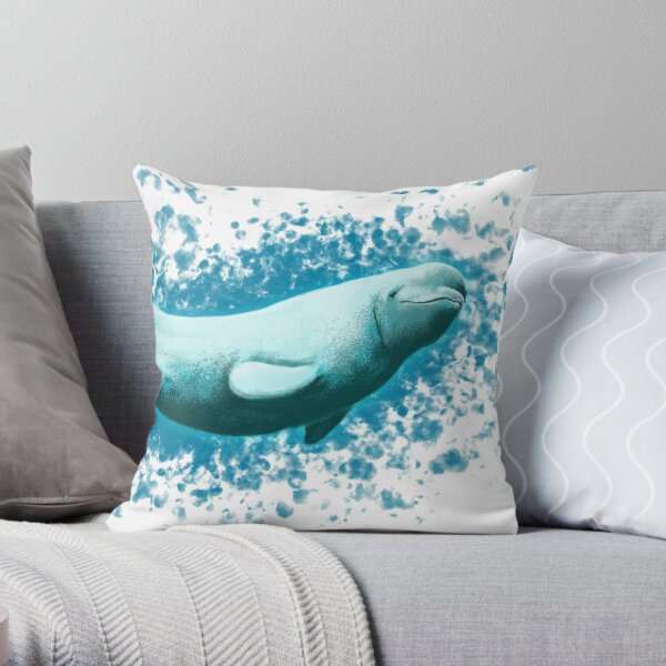 beluga whale pillow