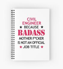 Cuaderno de espiral Ingeniero Civil Badass Madre F * cker Divertido Cumpleaños Navidad
