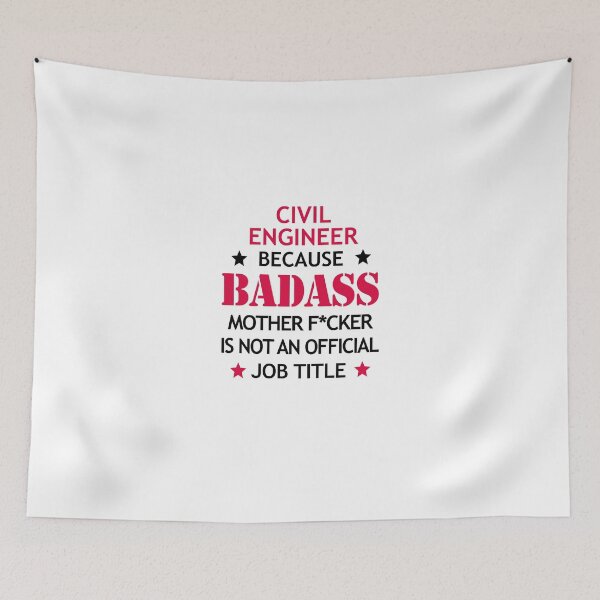 Item preview, Civil Engineer Badass Mother F*cker Funny Birthday Christmas designed and sold by smily-tees.