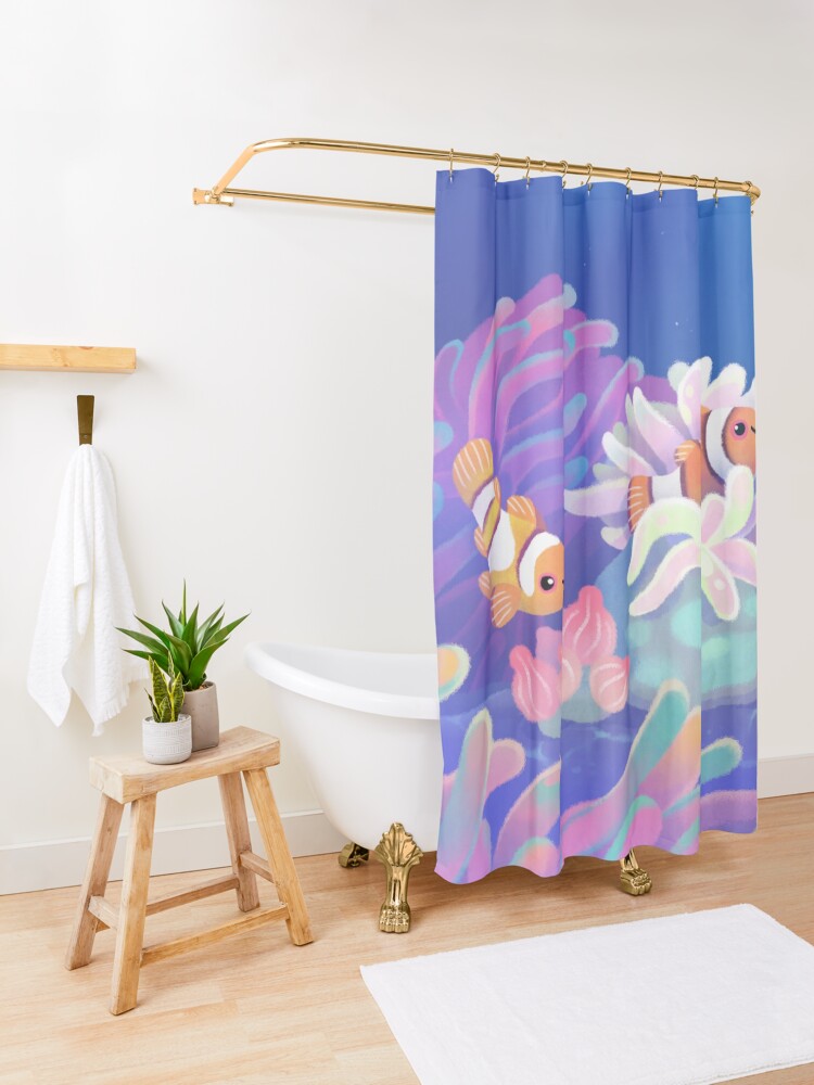 Alternate view of Anemone home Shower Curtain