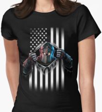 Black Knight American Flag Women's Fitted T-Shirt