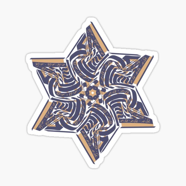Shalom Magen David - 6 Sticker