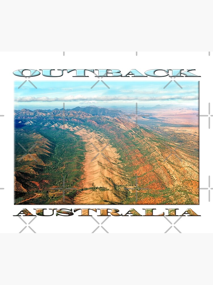 Outback Mountains (poster on white) by RayW