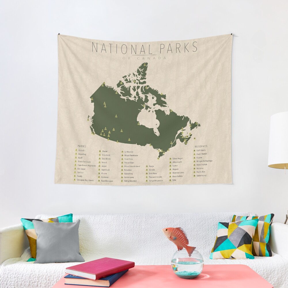 "National Parks of Canada" Tapestry by FinlayMcNevin Redbubble