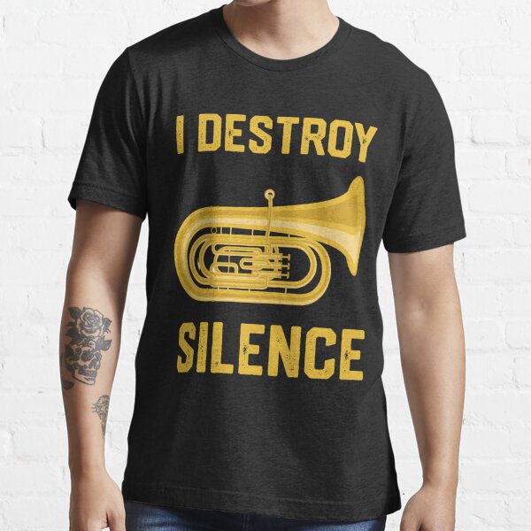 Details about   Mens ORGANIC Cotton T-Shirt TUBA PLAYER Music Product Label Brass Band Eco Gift