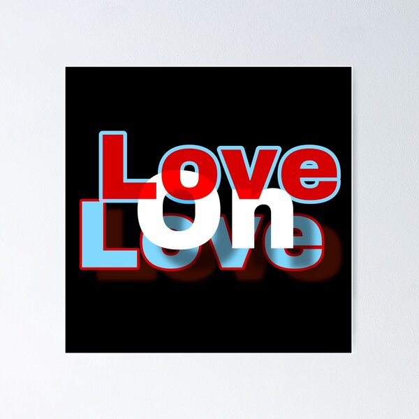 Item preview, red white blue love on love text designed and sold by Khala.