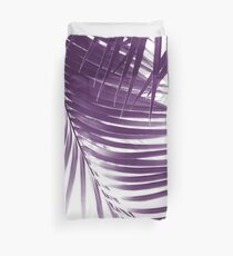 Palm Leaves Purple Vibes #1 #tropical #decor #art Duvet Cover