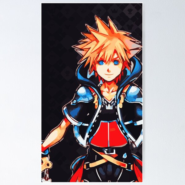 Vista previa del artículo con la obra «Corazones del reino sora», diseñado y vendido por skydesigns.