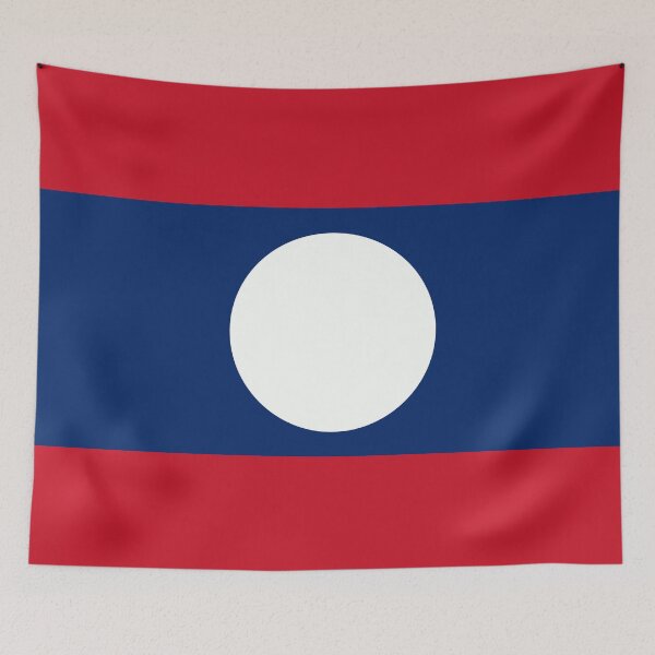 Item preview, Laos Flag designed and sold by YaelleDark.