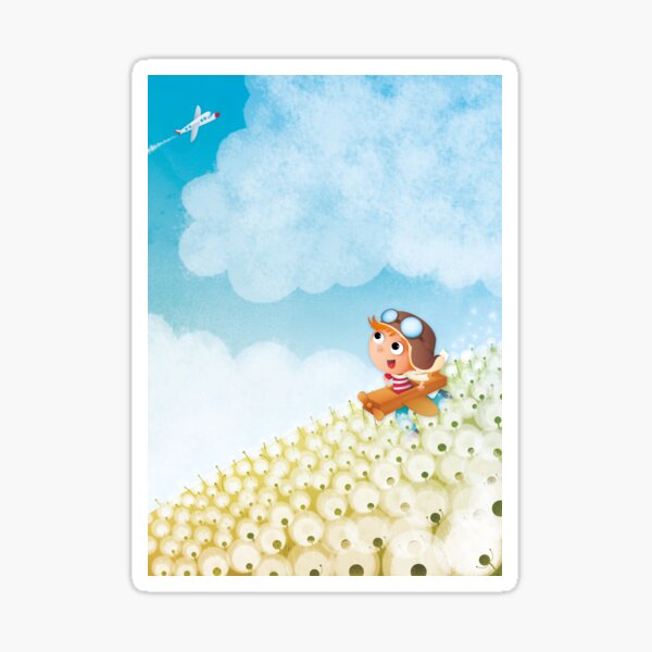 happy little aviator Sticker