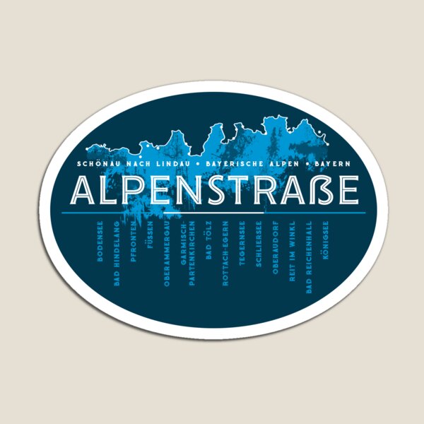 Artikel-Vorschau von Alpenstraße Alpenstraße Deutschland 02 T-Shirt + Aufkleber, designt und verkauft von ROADTROOPER.