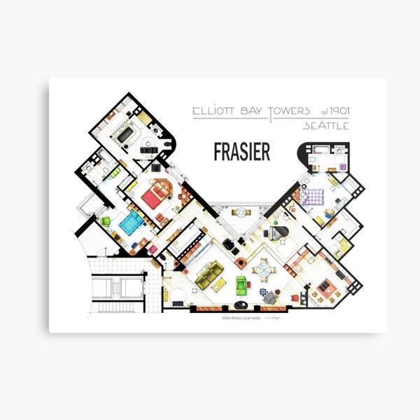 Frasier Apartment Floorplan Metal Print