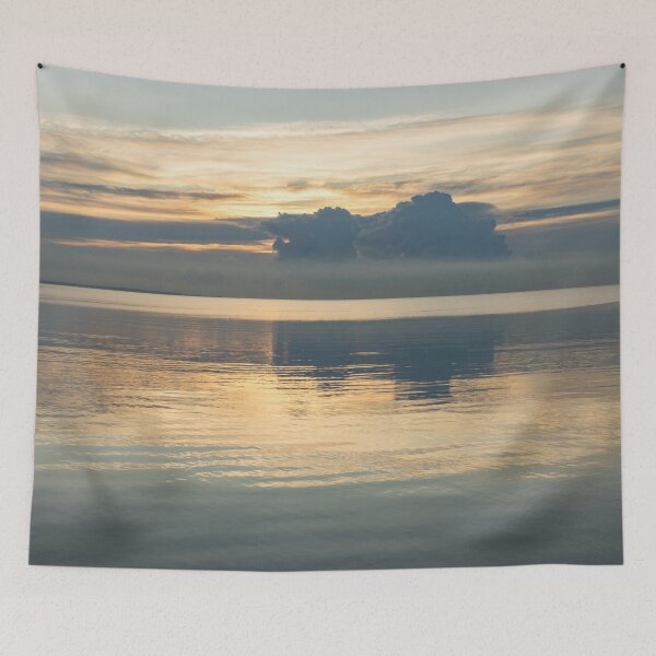 Item preview, Cool Cloud Formations in Gunmetal Grey and Soft Yellow designed and sold by Georgia Mizuleva.