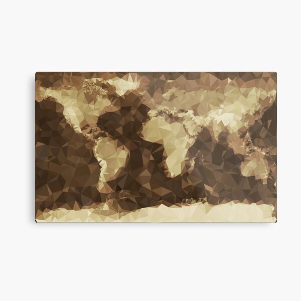 The World (Simplified) Metal Print