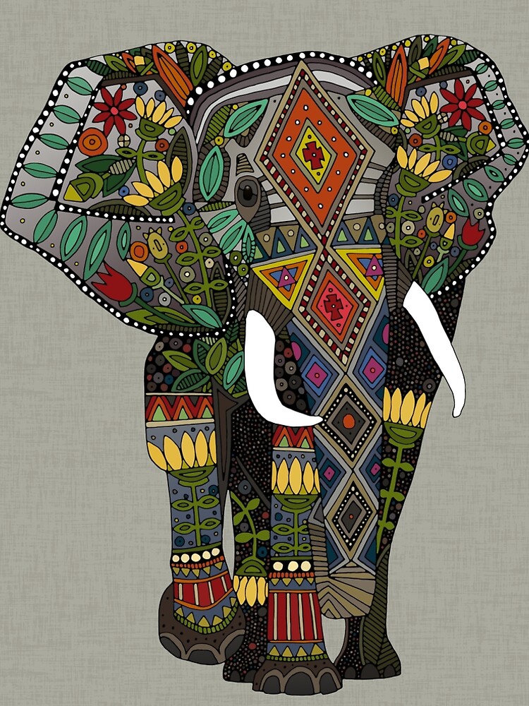 floral elephant stone by scrummy