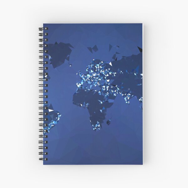 The World (Simplified, Night) Spiral Notebook