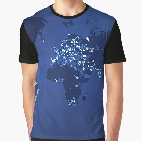 The World (Simplified, Night) Graphic T-Shirt