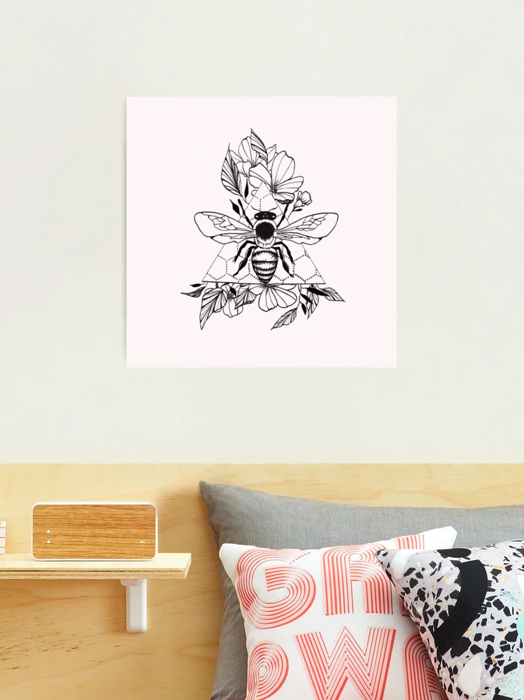 Individual Geometric Bee Packs, Bee Wall Art, Bee Home Decor