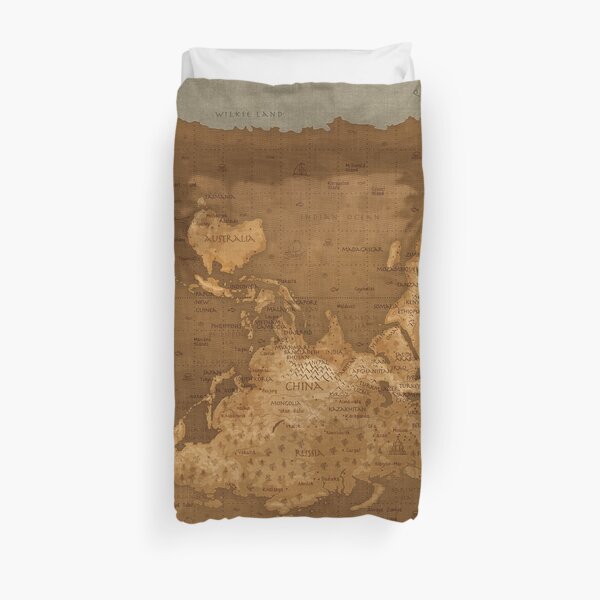 World Map - Upside Down Duvet Cover