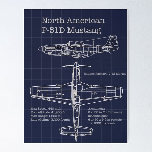 Item preview, North American P-51 Mustang Blueprint designed and sold by The War Effort.