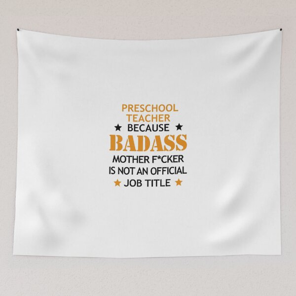 Item preview, Preschool Teacher Badass Funny Birthday Christmas Gift designed and sold by smily-tees.