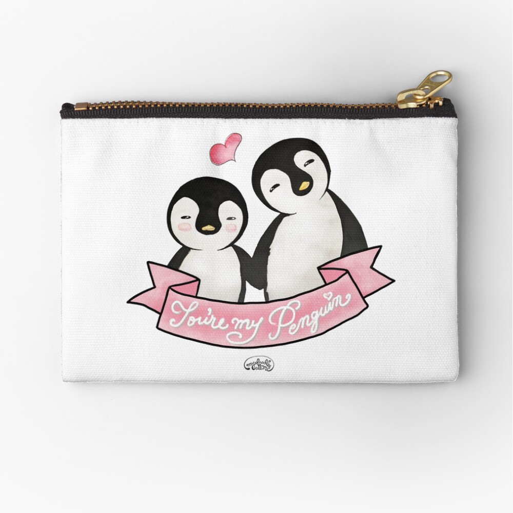 You are my Penguin - When Penguins are in Love Zipper Pouch