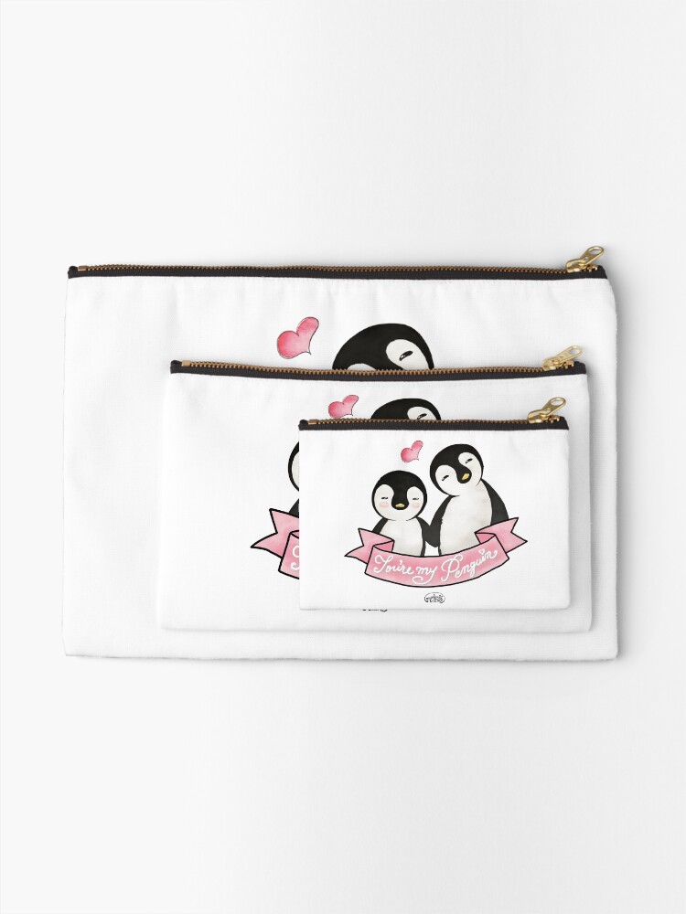 Alternate view of You are my Penguin - When Penguins are in Love Zipper Pouch