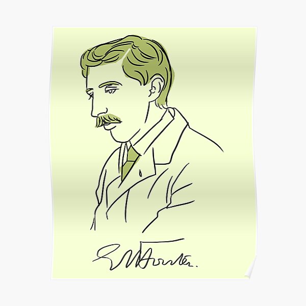 EM Forster Stencil Poster
